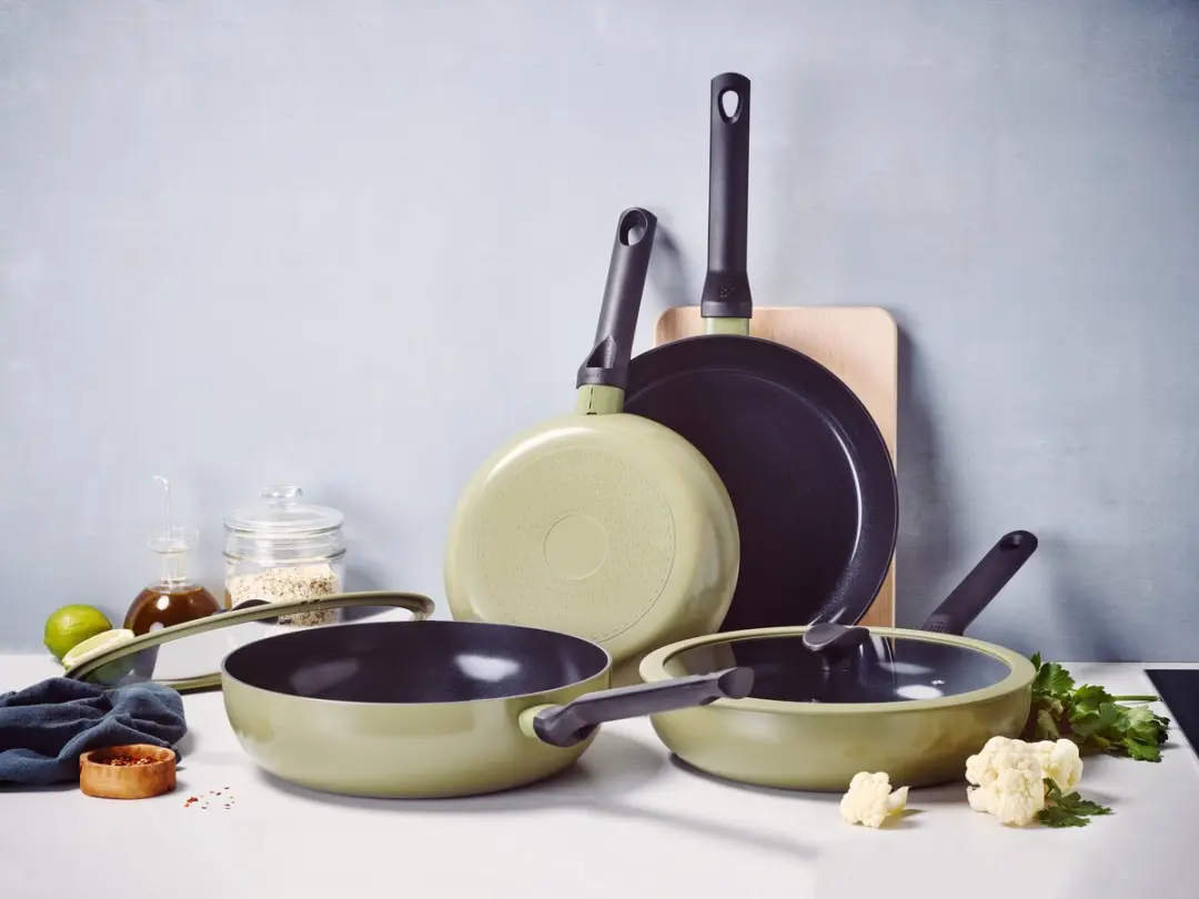 BK Sublime Pannenset 4-delig - Inductie/Ovenbestendig 220°C - Olijfgroen