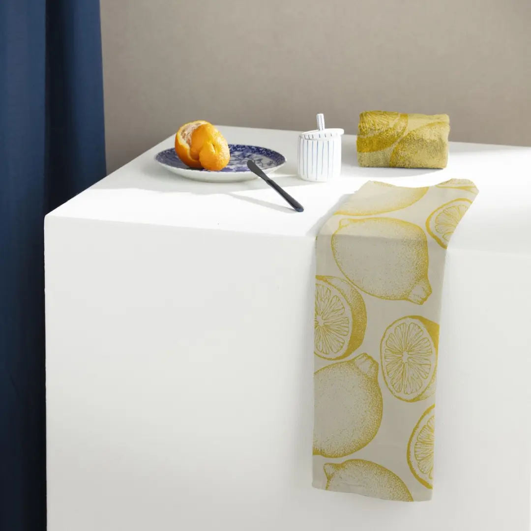 DDDDD Citrus Keukendoek - 6 Stuks 50x55cm - Badstof Geel
