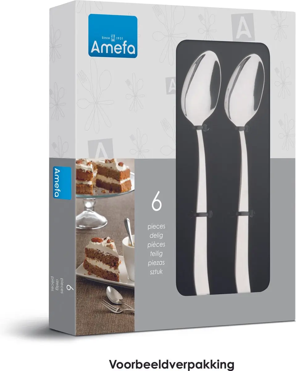 Amefa Martin Koffielepels 6-delig - Zilver