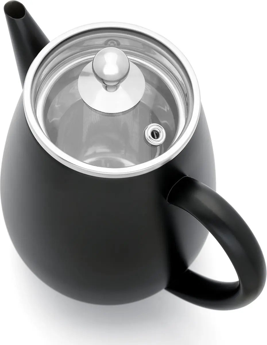 Bredemeijer Theepot Eva Dubbelwandig 0,5L - Mat zwart