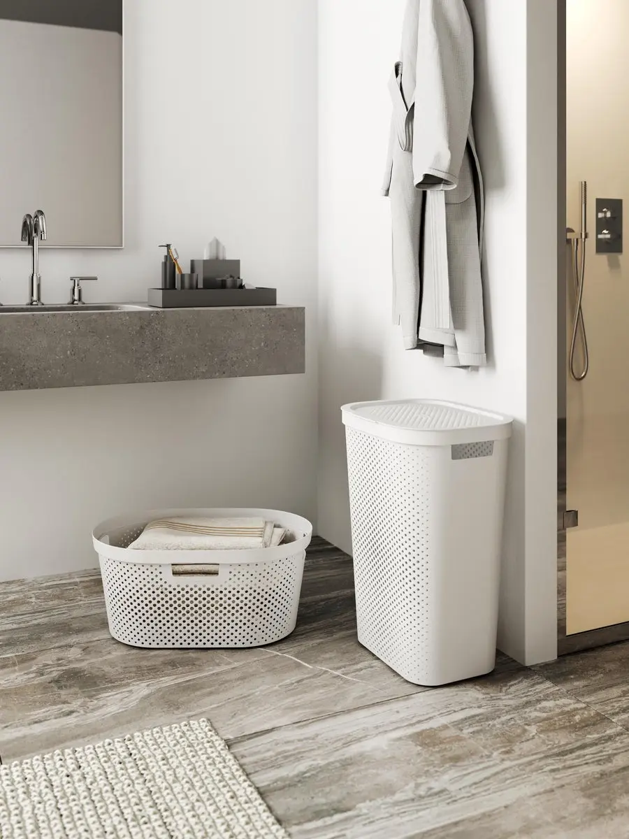Curver Infinity Recycled Dots Wasmand 40L - Wit