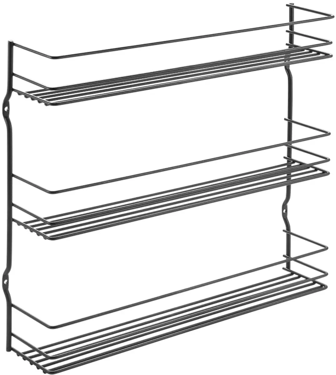 Metaltex Pepito 3 Kruidenrek - 3 Lagen - Zwart - 36x8x31cm