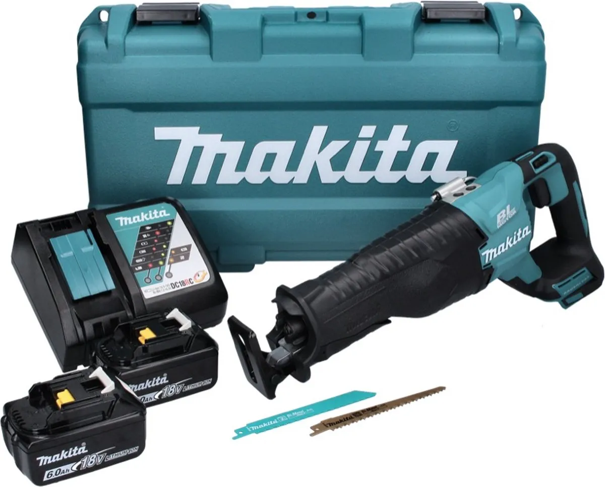 Makita DJR187RGK Accu Reciprozaag 18V - 2x 6.0Ah + Lader - afbeelding 2 van 5