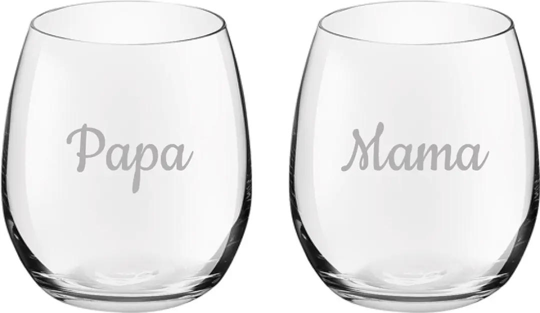 Royal Leerdam Gegraveerd Drinkglas 39cl Mama & Papa