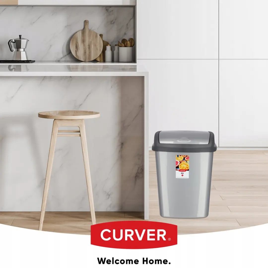Curver Dominik Afvalemmer 25L - Grafiet