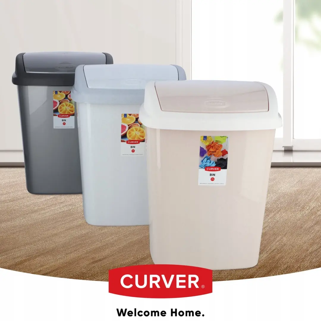 Curver Dominik Afvalemmer 25L - Grafiet - afbeelding 6 van 6