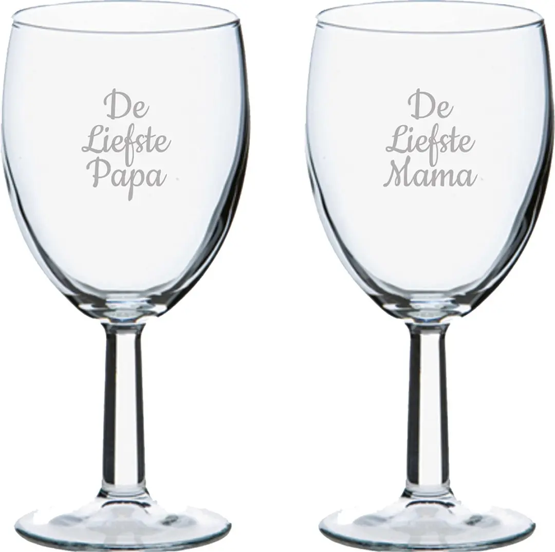 Royal Leerdam De Liefste Mama & Papa Wijnglas 24,5cl