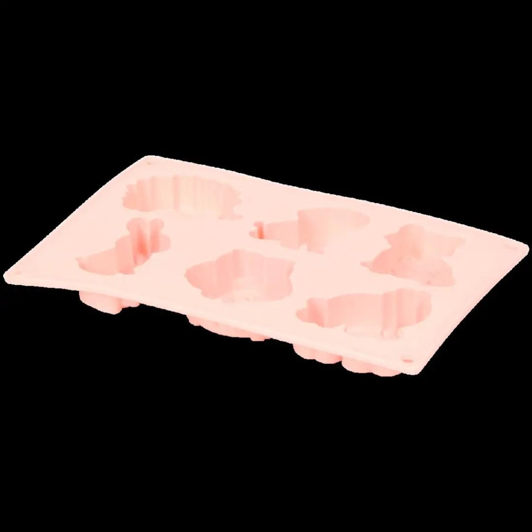 La Cucina Siliconen Cupcakebakvorm 6-vaks - Roze