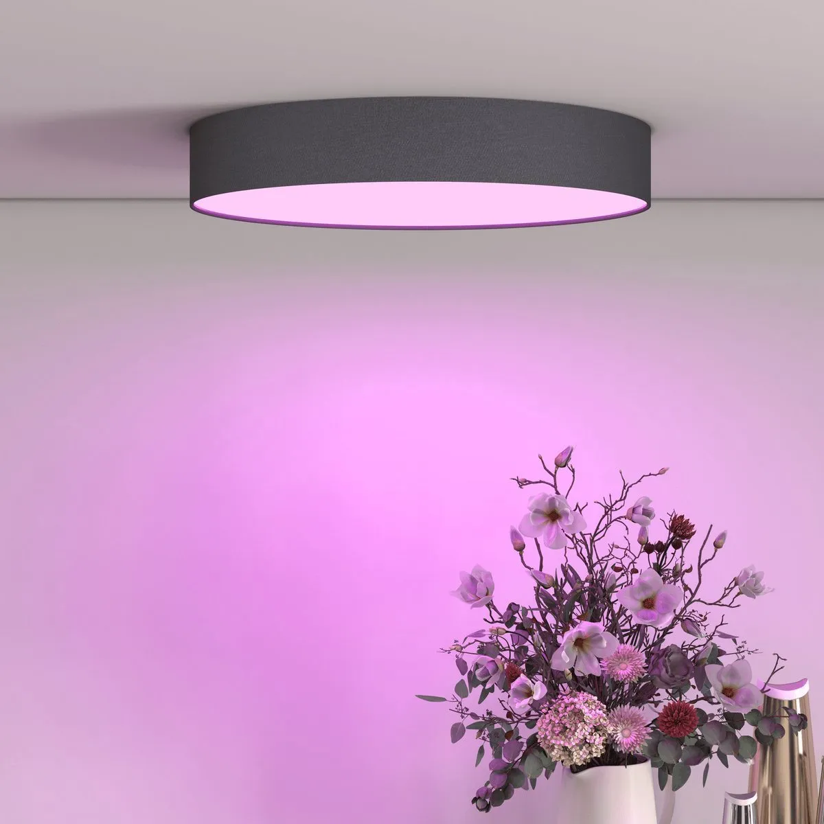 Calex Slimme Plafondlamp 40cm RGBW - Zwart