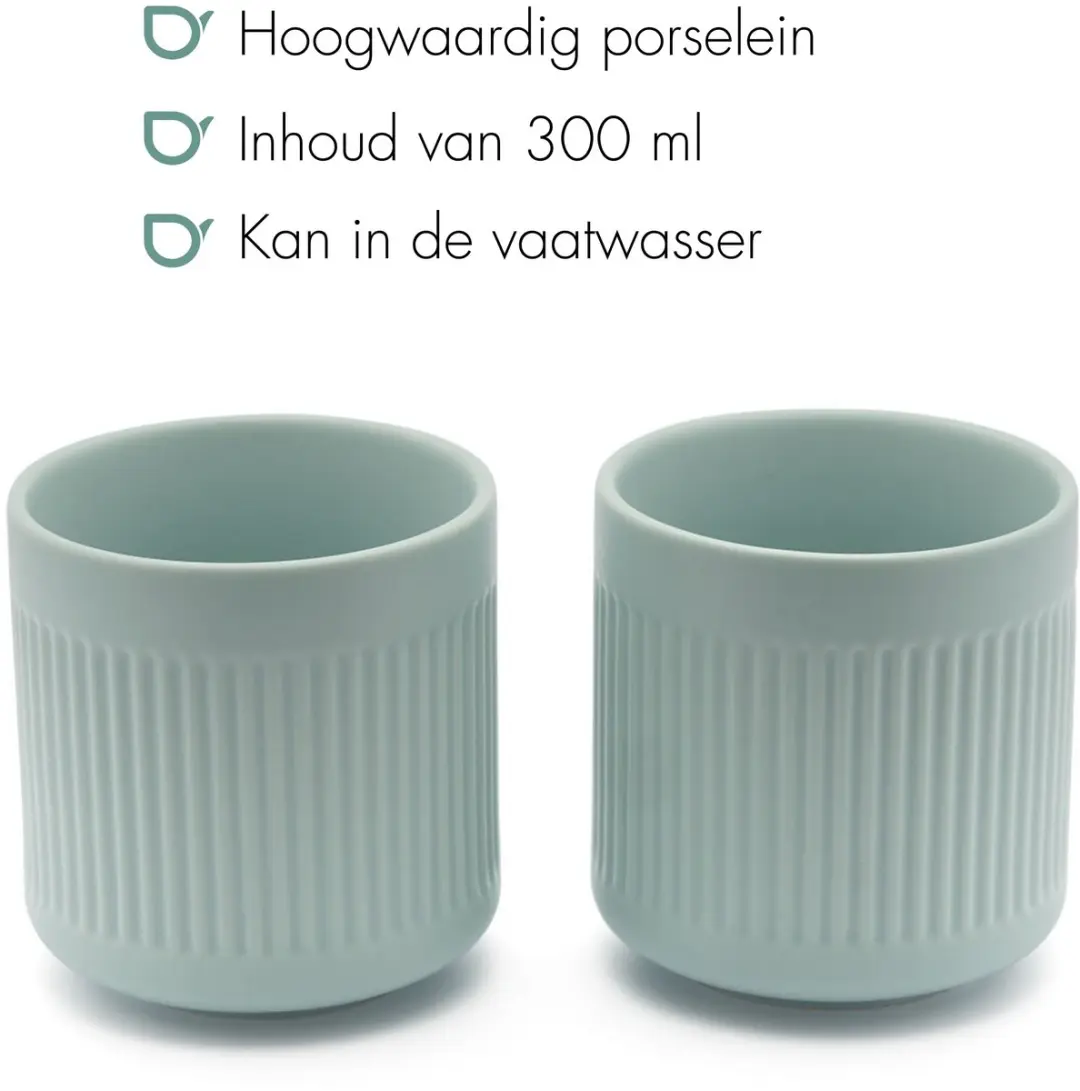 Bredemeijer Theelicht Skagen Porselein 147063 - Lichtblauw - 2 Stuks