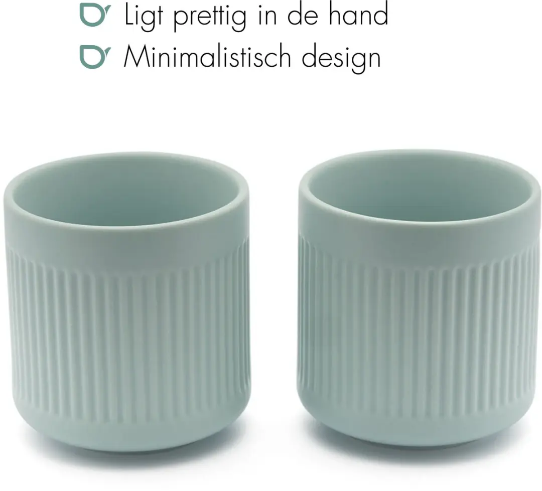 Bredemeijer Theelicht Skagen Porselein 147063 - Lichtblauw - 2 Stuks