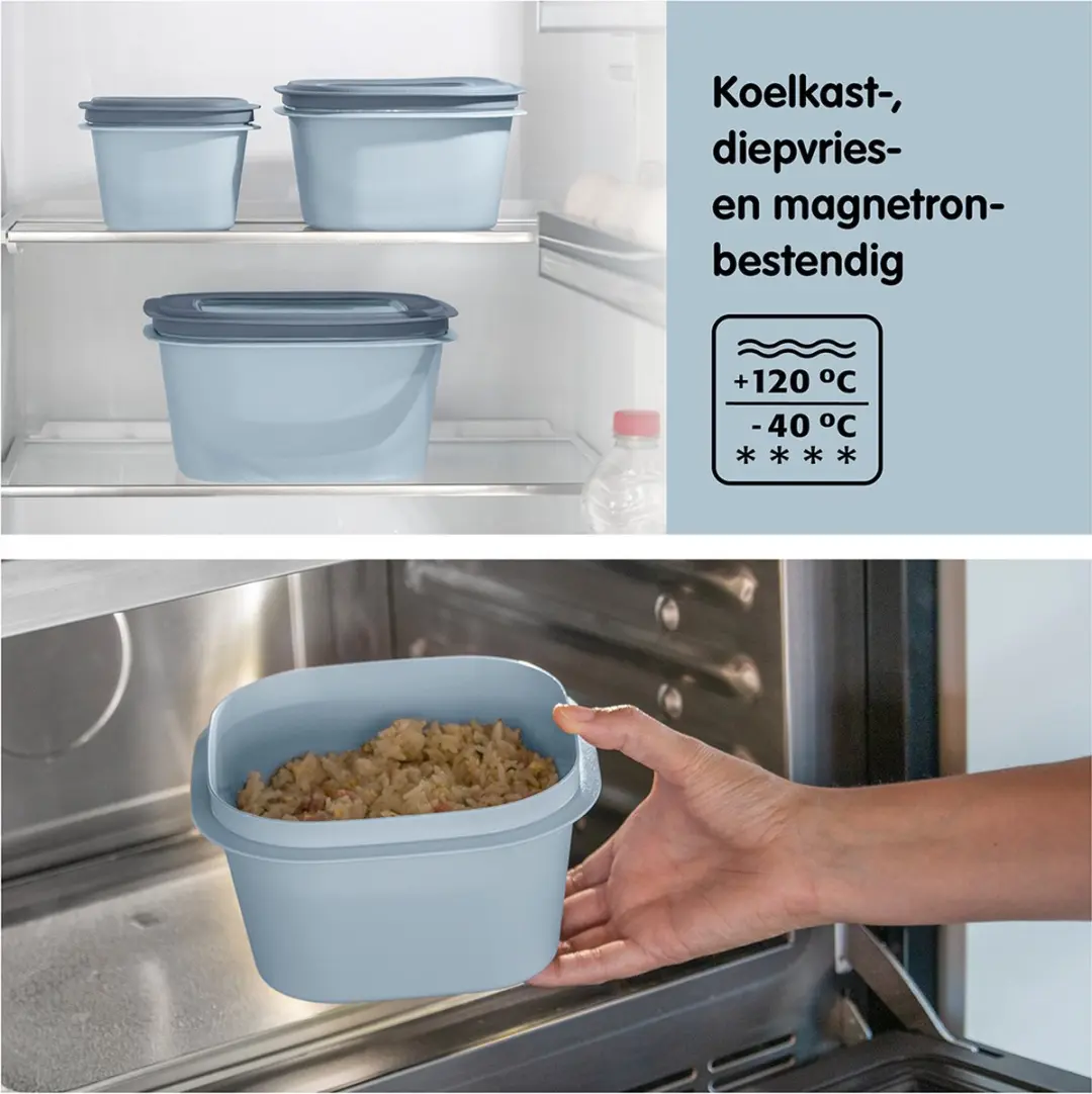 Sunware Sigma Home Vershoudbakjes 1.8L - Set van 6 - Blauw