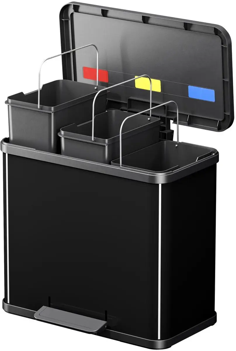 Hailo Öko Trio Plus Prullenbak 3x9L - Zwart