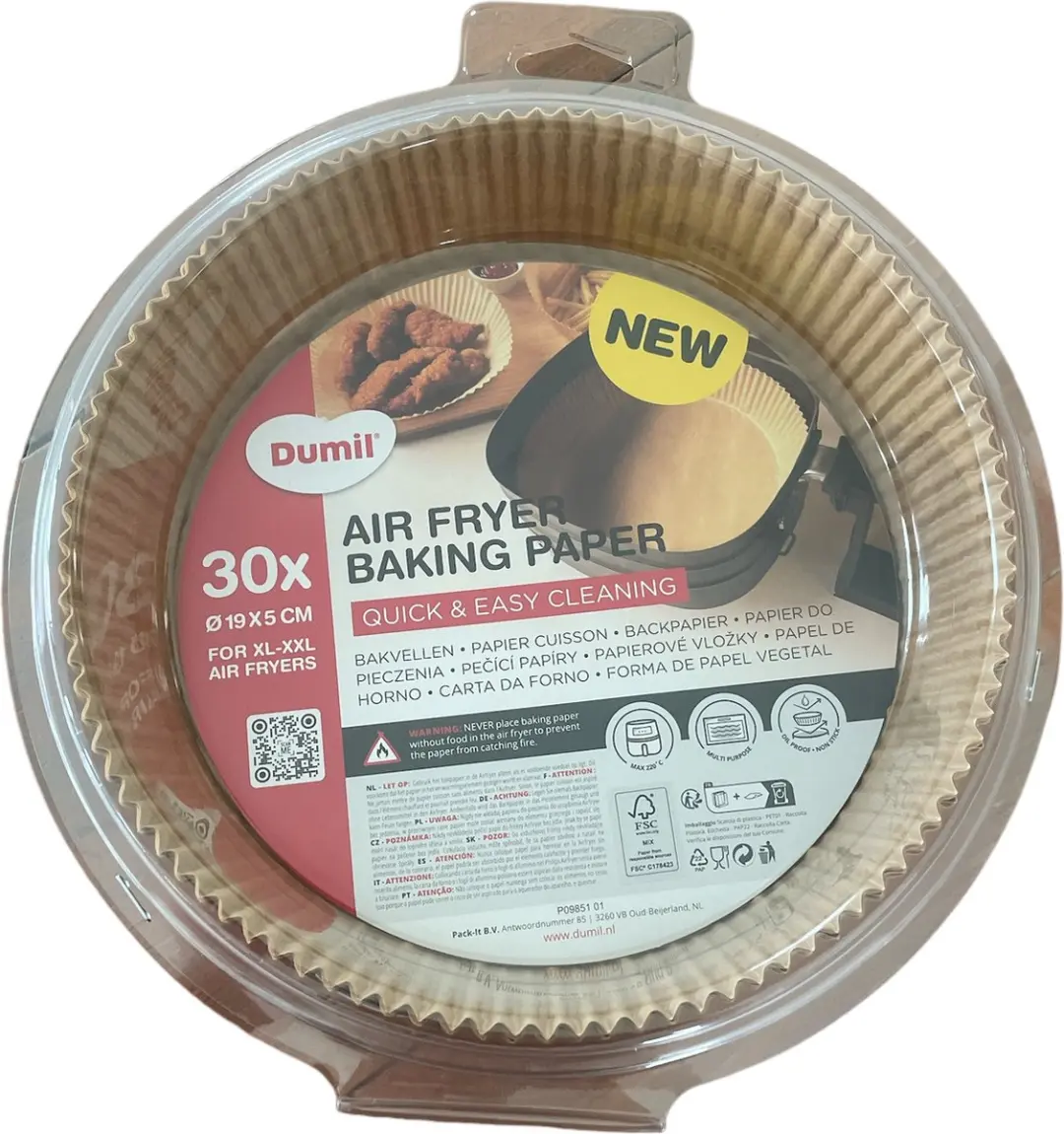 Dumil Airfryer Bakpapier 50 Stuks - Ø19/20cm
