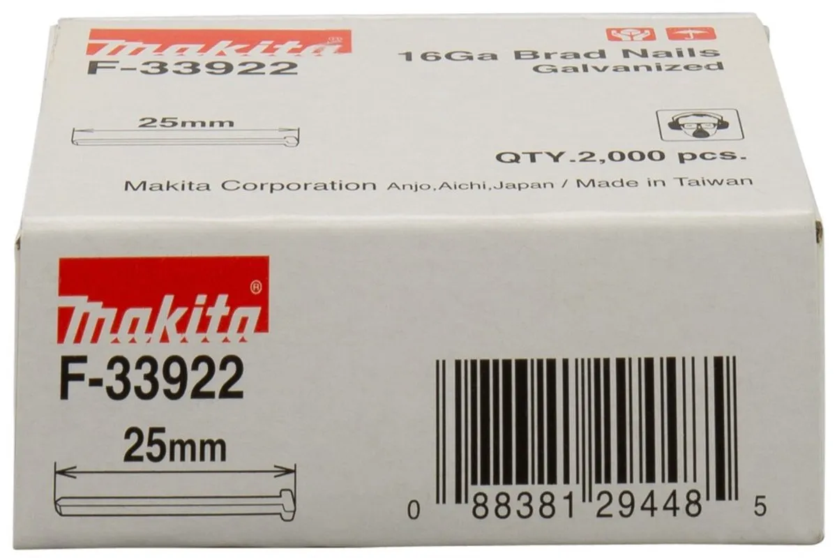 Makita F-33922 Bradnagels 25mm - Gegalvaniseerd
