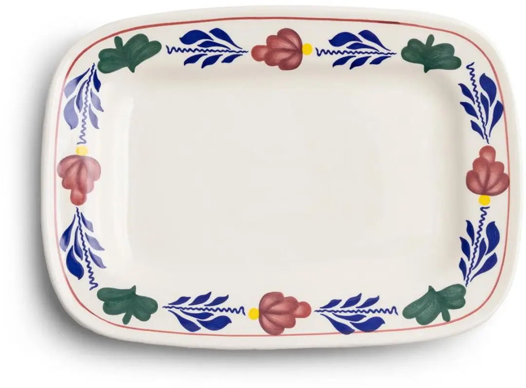 Royal Boch Boerenbont Schaal Rechthoek 25x18cm