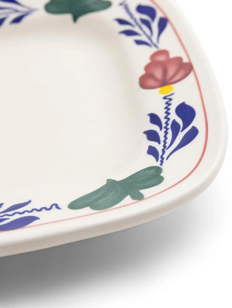 Royal Boch Boerenbont Schaal Rechthoek 25x18cm - Wit