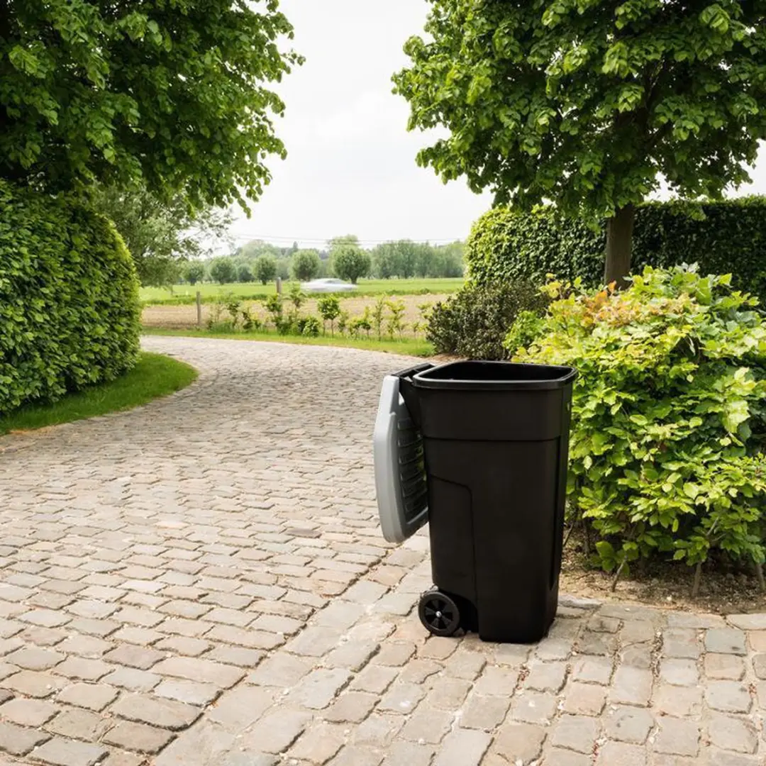 Curver Verrijdbare Afvalbak 110L - Zwart