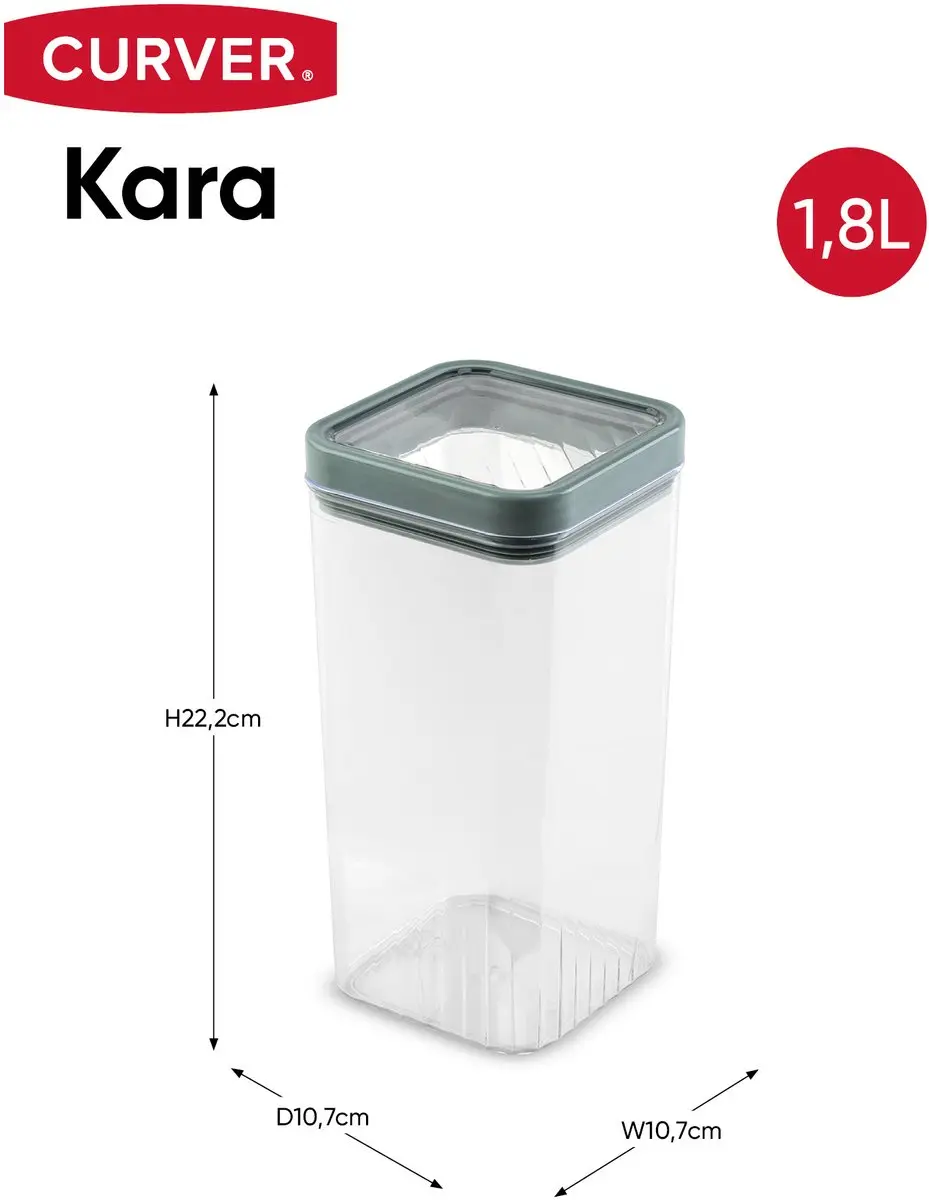 Curver Kara Voorraadbus 263374 - 1,8L - Blauwgroen
