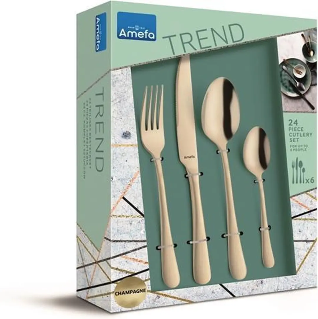 Amefa Austin Vintage Bestekset 24-delig - 6 Personen - Goud