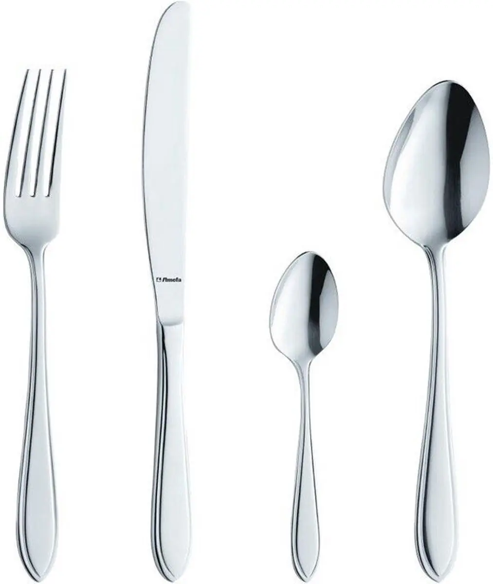 Amefa Punt Filet Dessertmes H076 - 12 Stuks - Grijs