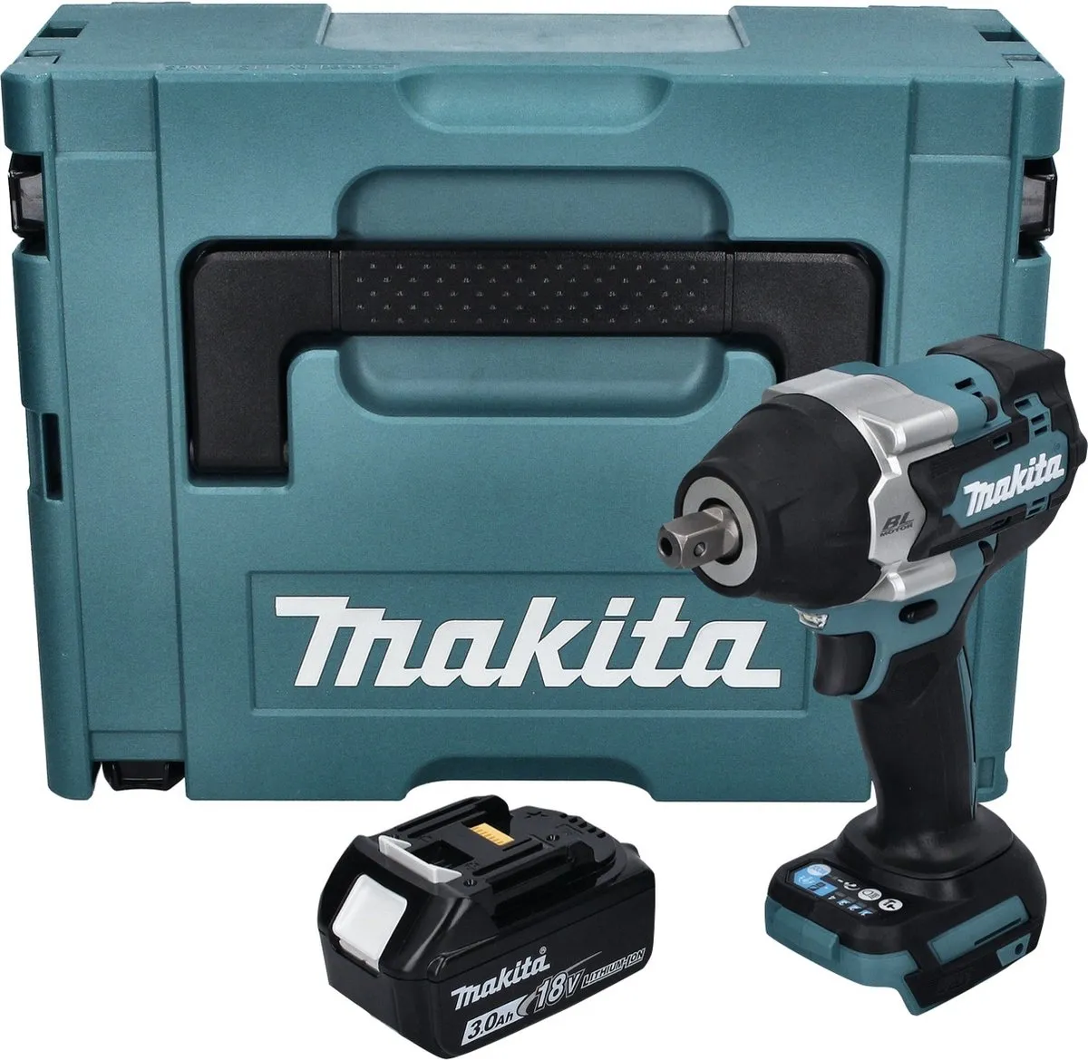 Makita DTW701F1J Slagmoersleutel 18V 700Nm - 1/2" XPT Borstelloos - 3.0Ah - afbeelding 3 van 5