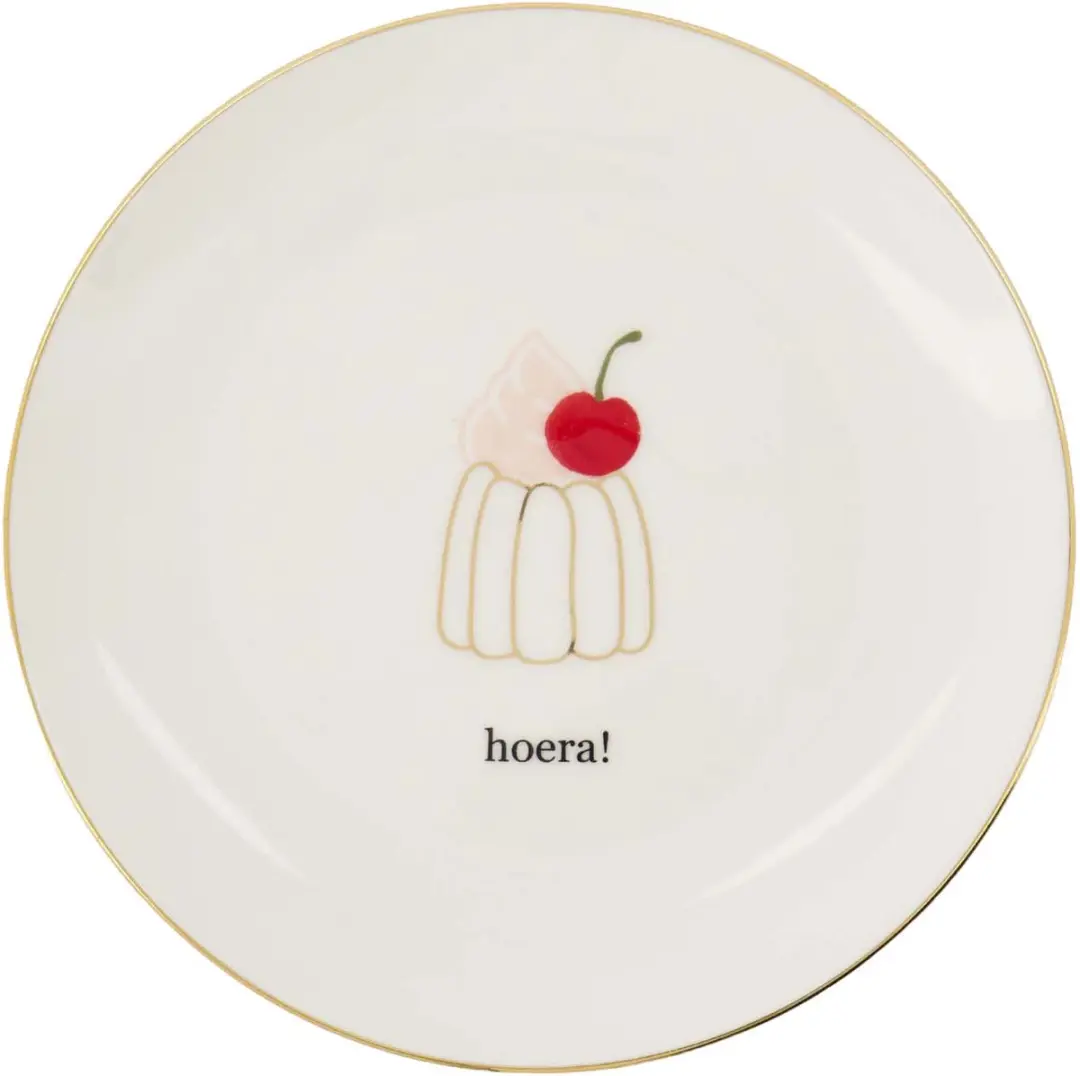 Zusss Gebaksbordje Taartje Keramiek 19cm