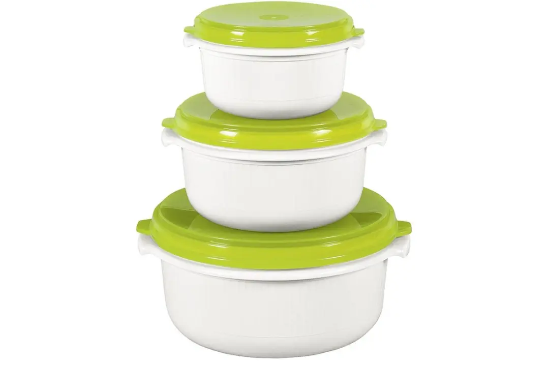 Emsa Micro Family Magnetronschaal 509741 - 3 Stuks - Groen/Wit