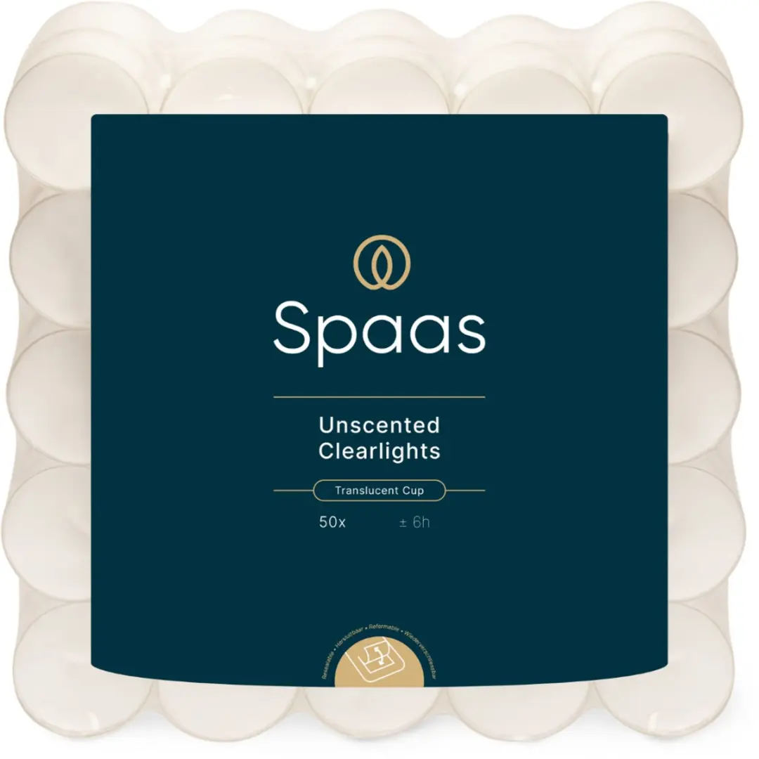 Spaas Clearlights Theelichtjes Wit - 150 Stuks