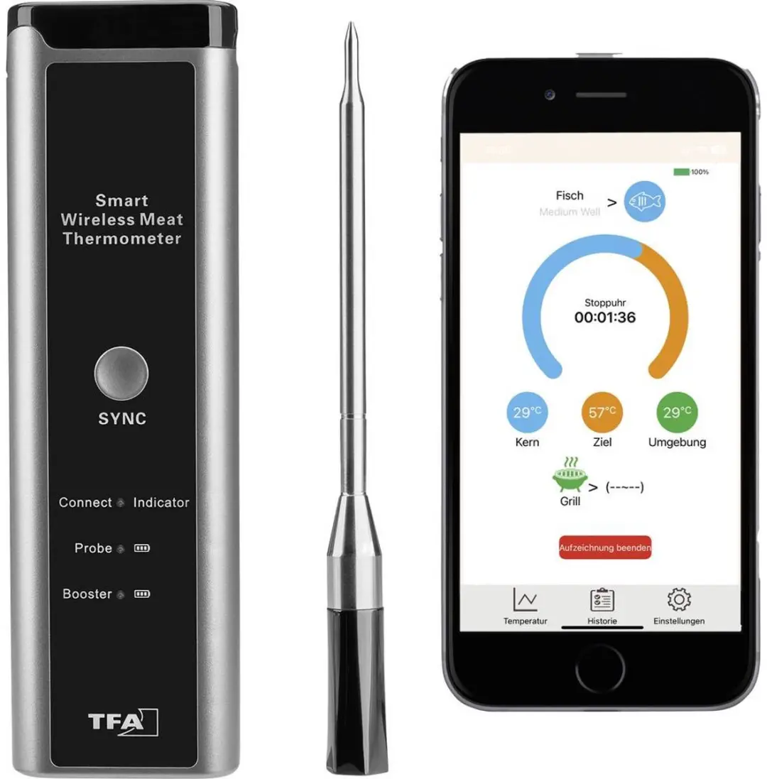 TFA Dostmann Braadthermometer 14.1515.10 - Draadloos