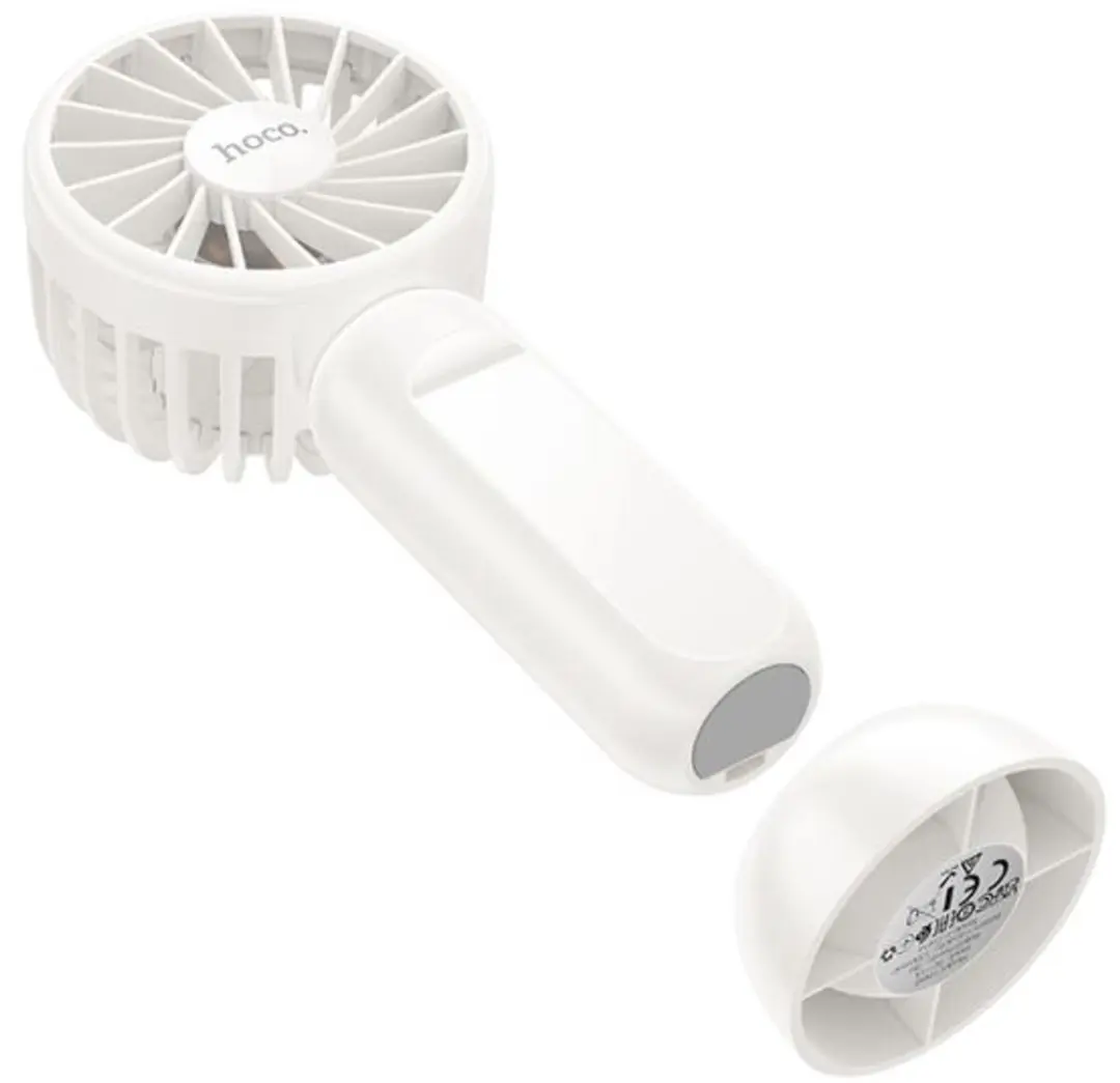 Hoco HX60 2-in-1 Ventilator - 3 Snelheden - USB-C - Wit