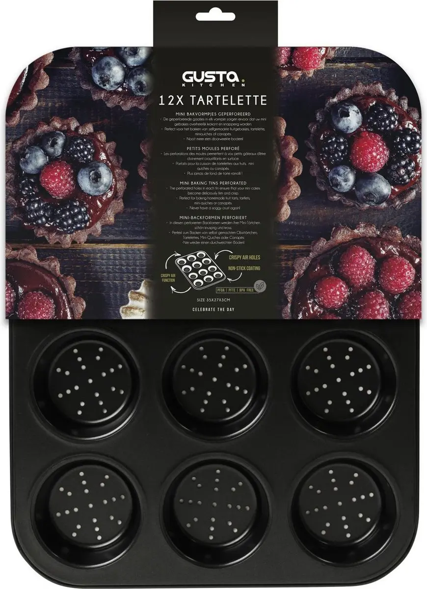 Gusta Muffinvorm Geperforeerd 12-vaks - Hout