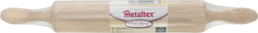 Metaltex Deegroller Ø5,5cm Hout - 25cm met handgrepen