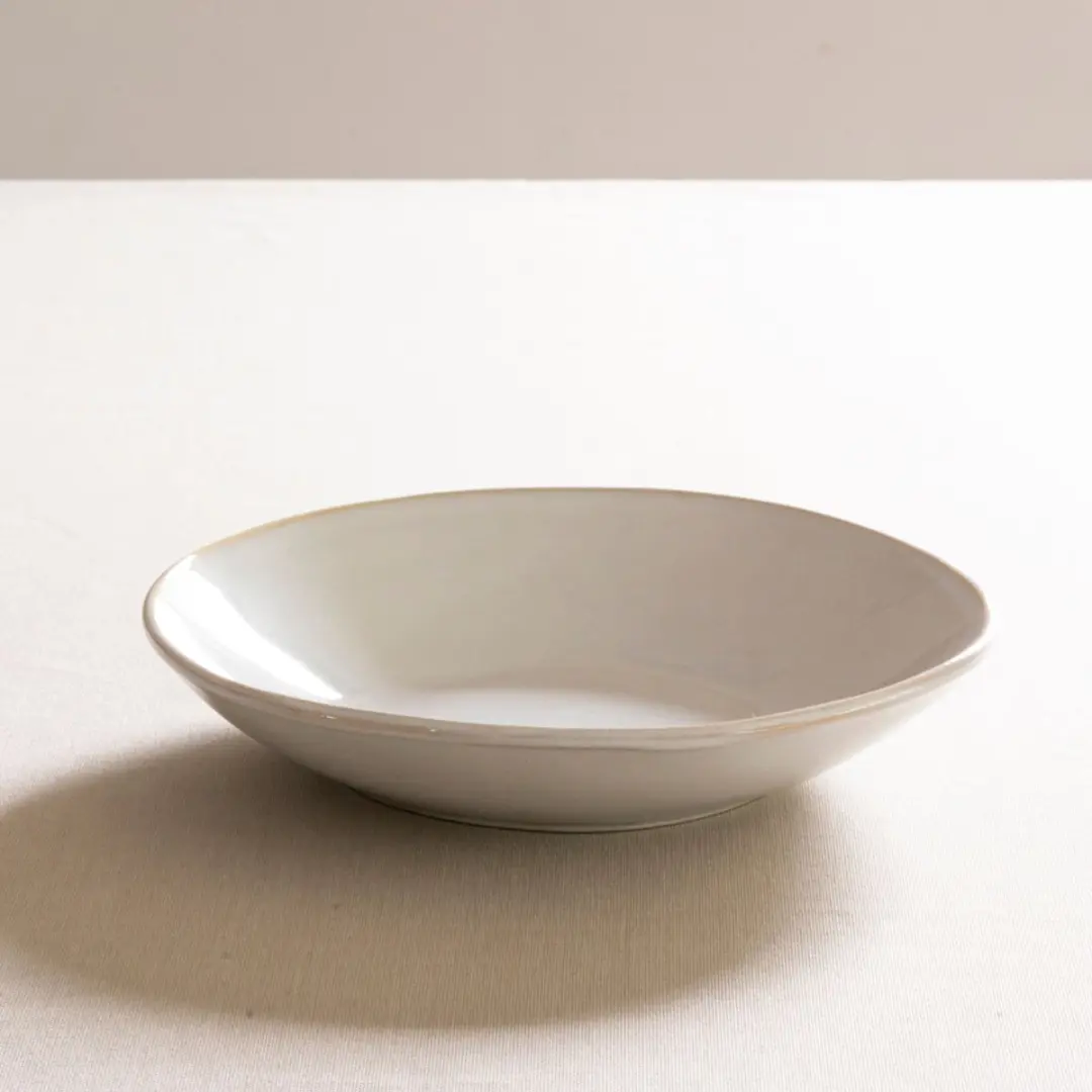 Dutch Rose Organic Diepe borden Ø23.5cm - Stoneware - Wit