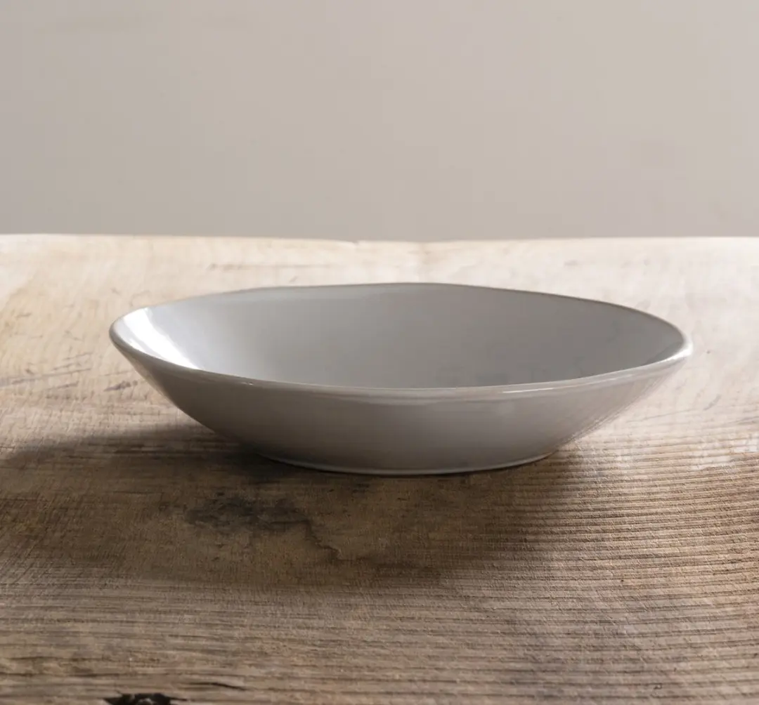 Dutch Rose Organic Diepe borden Ø23.5cm - Stoneware - Wit
