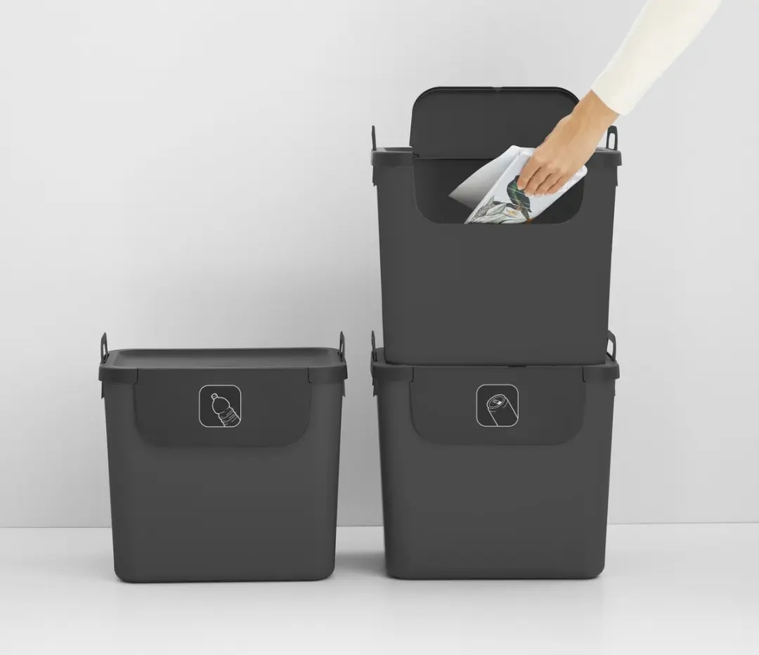 Rotho Jive Afvalscheiders 30L - Set van 3 Grijs