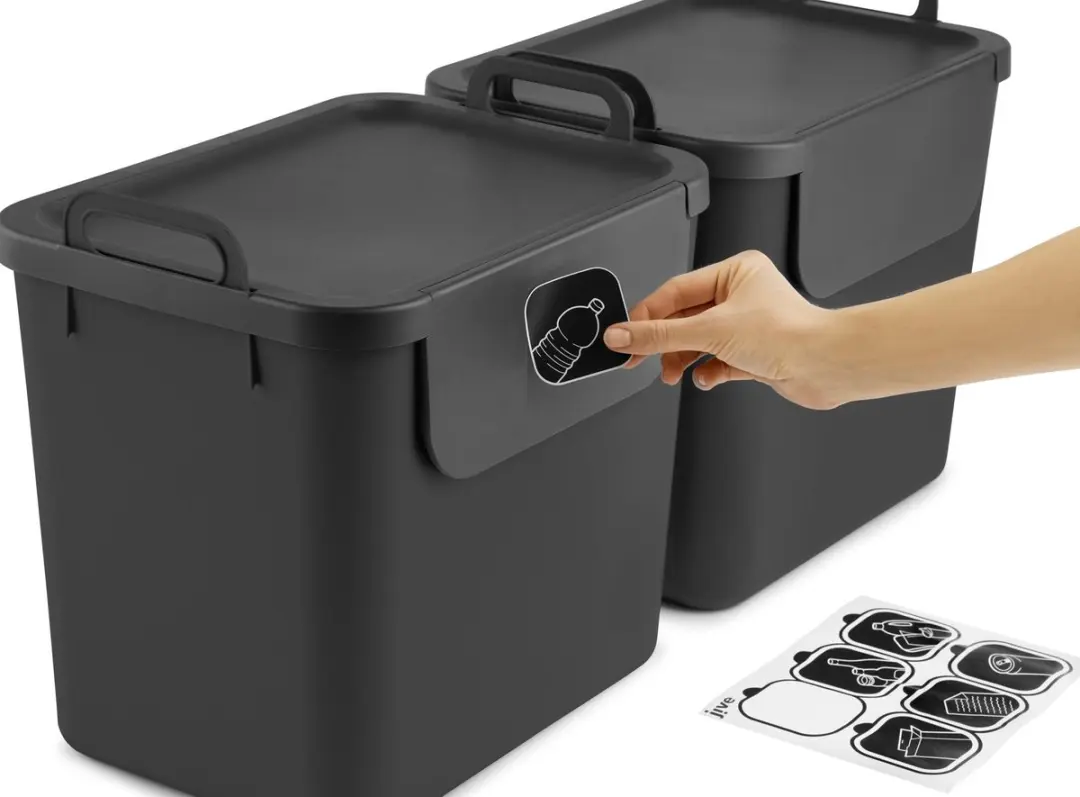 Rotho Jive Afvalscheiders 30L - Set van 3 Grijs