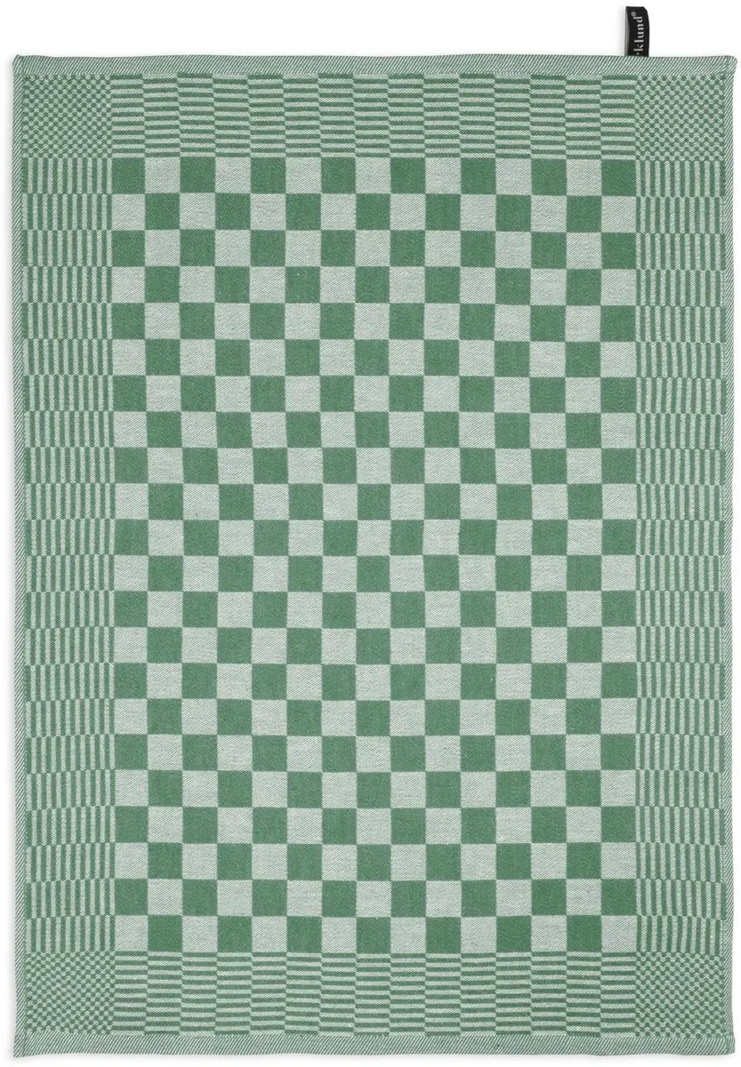 BYRKLUND Theedoeken Clean & Tidy Groen - 12 Stuks 100% Katoen 50x70cm