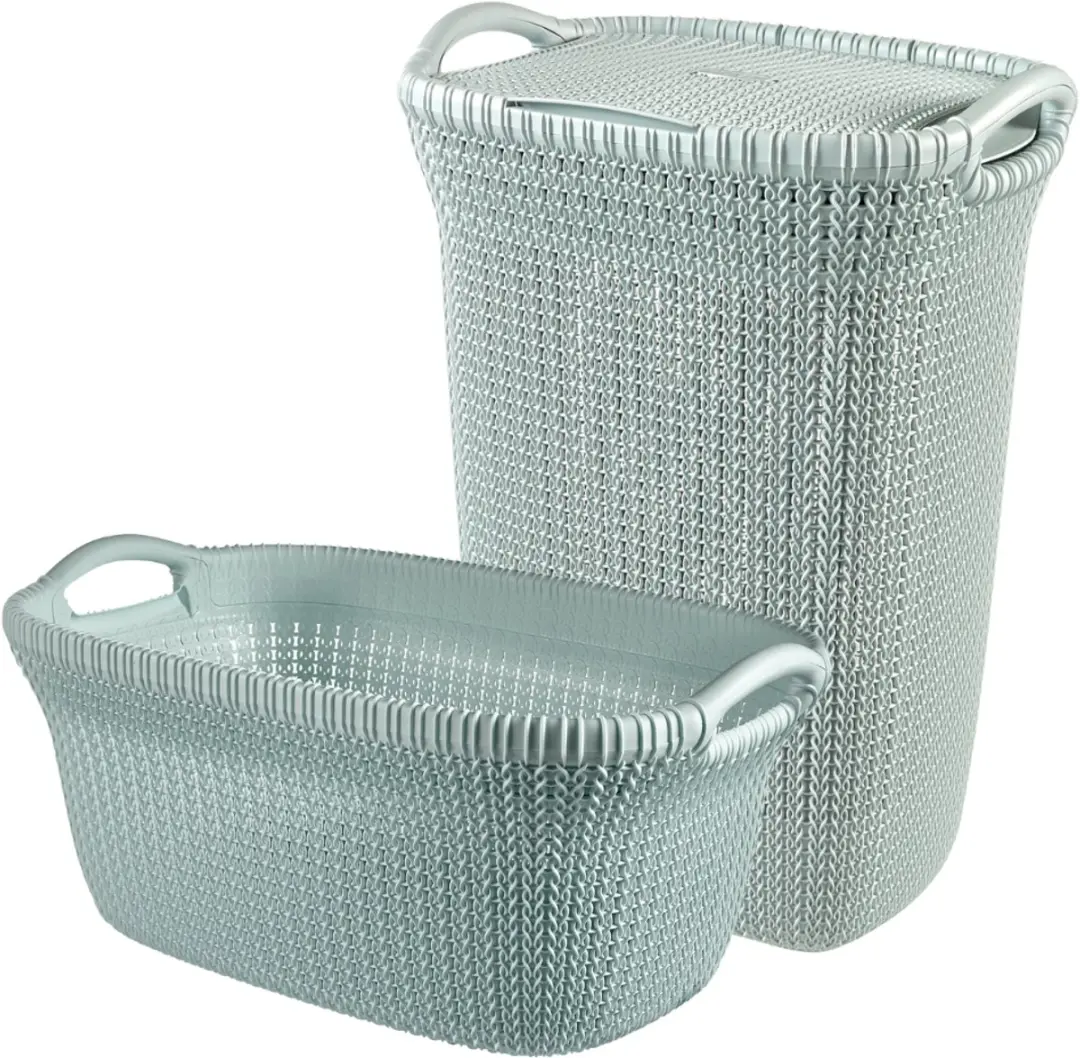 Curver Knit Wasmand met deksel 97L