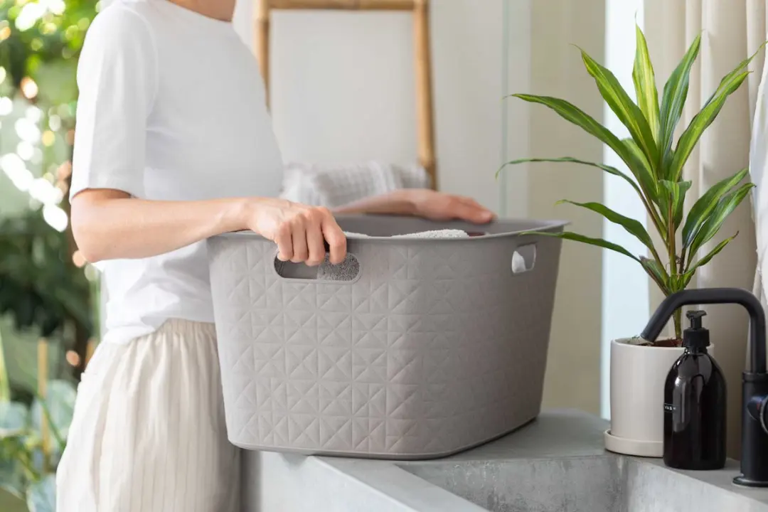 Curver Softex Wasmand 45L - 2 Vakken - Taupe