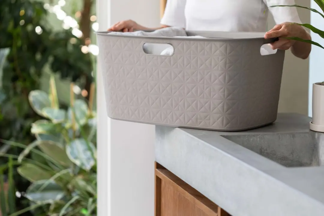 Curver Softex Wasmand 45L - 2 Vakken - Taupe