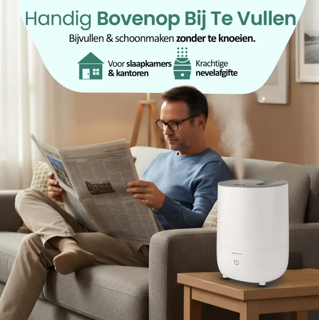 Emerio HF-212898 Luchtbevochtiger 4L - Ultrasoon - Wit