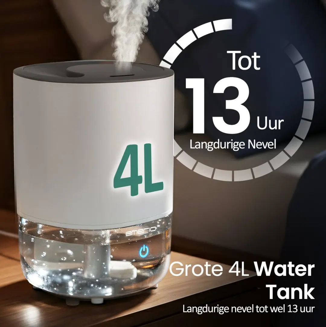Emerio HF-212898 Luchtbevochtiger 4L - Ultrasoon - Wit