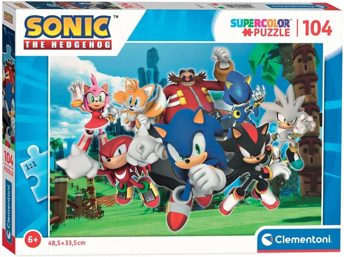 Clementoni Sonic Puzzel 104 Stukjes - Multicolor