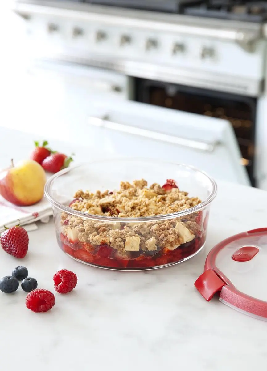 Curver Smart Cook Glazen Vershouddoos 1,2L - Rood