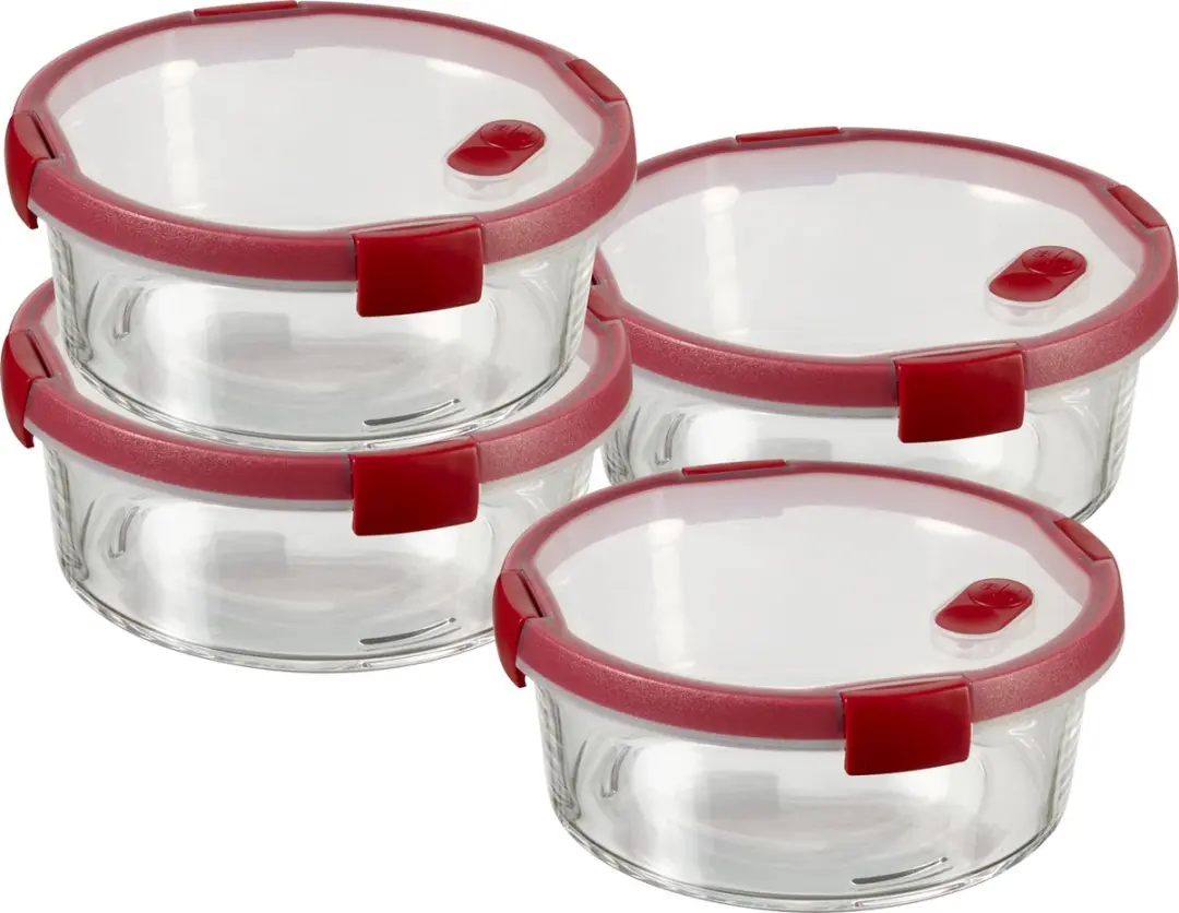 Curver Smart Cook Glazen Vershouddoos 1,2L - Rood