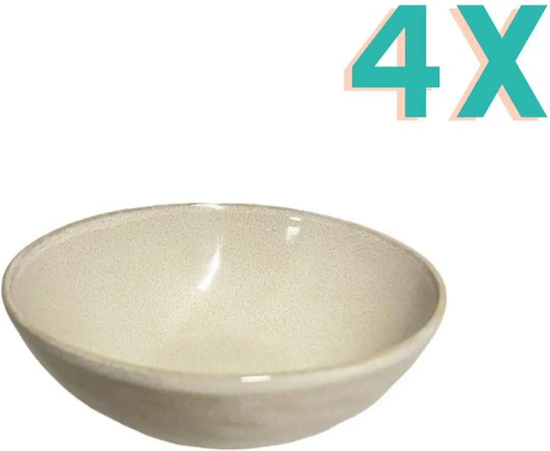 Home Society Schaal Sofie Beige 4 stuks