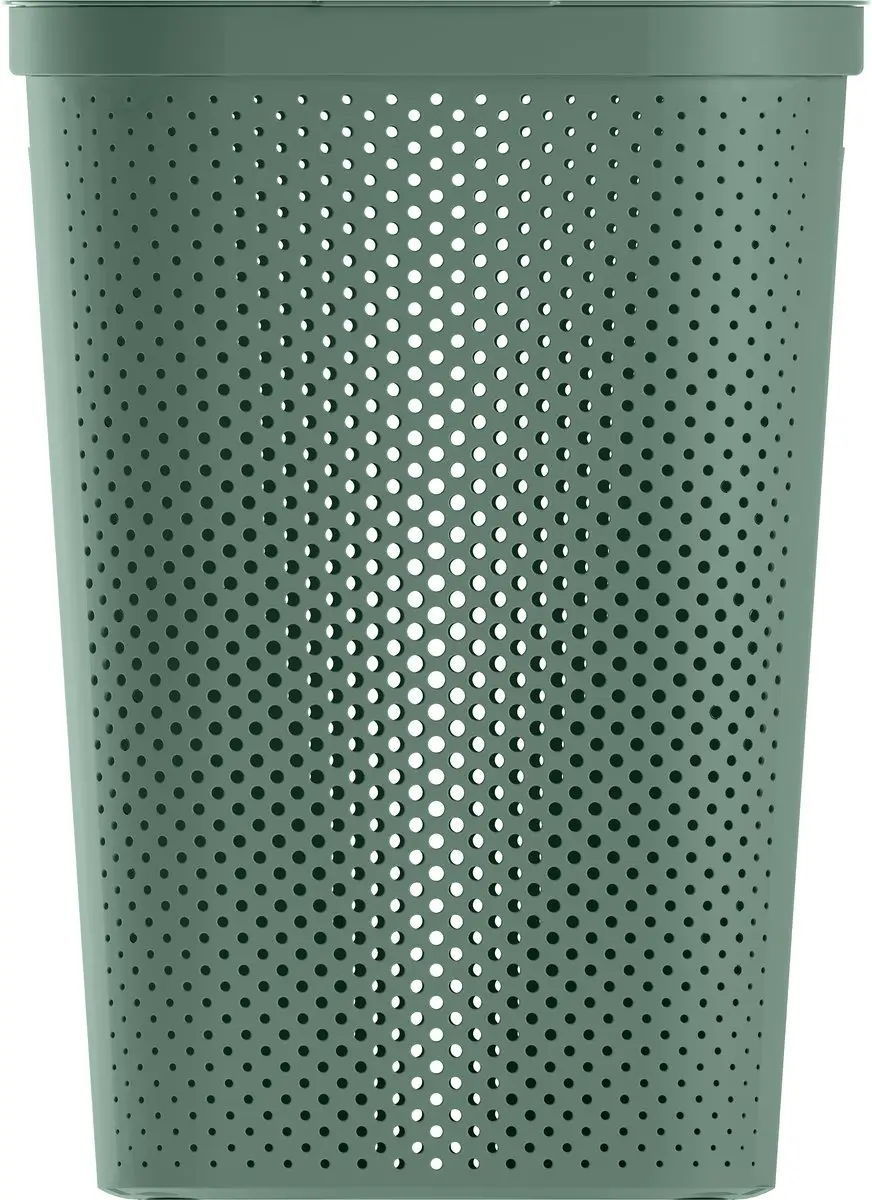 Curver Infinity Recycled Wasmand met deksel 60L - Groen