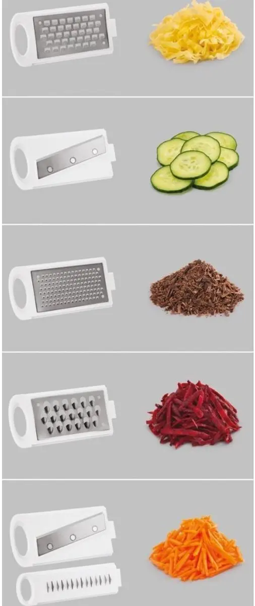 Metaltex Mandoline Rasp 5 in 1 - Wit - afbeelding 6 van 6