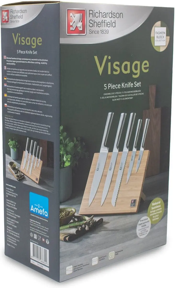 Richardson Sheffield Visage 5-delige messenset R17704K456K20 - Natural Bamboo - afbeelding 6 van 6